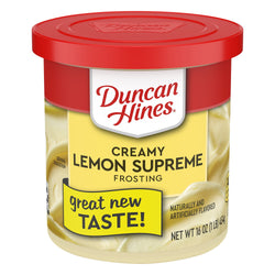 Duncan Hines Creamy Home-Style Lemon Supreme Frosting - 16 OZ 8 Pack