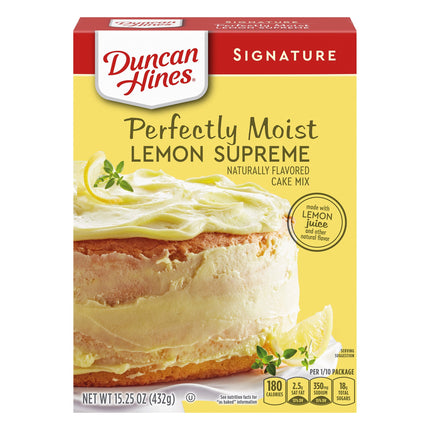 Duncan Hines Cake Mix Lemon Supreme - 15.25 OZ 12 Pack