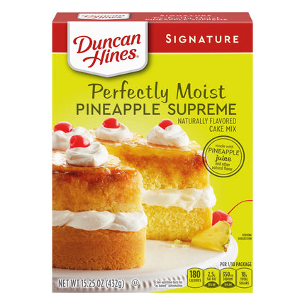 Duncan Hines Cake Mix Pineapple Supreme - 15.25 OZ 12 Pack
