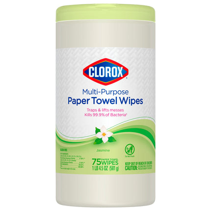 Clorox Jasmine Multi-Purpose Paper Towel Wipes - 75 OZ 6 Pack
