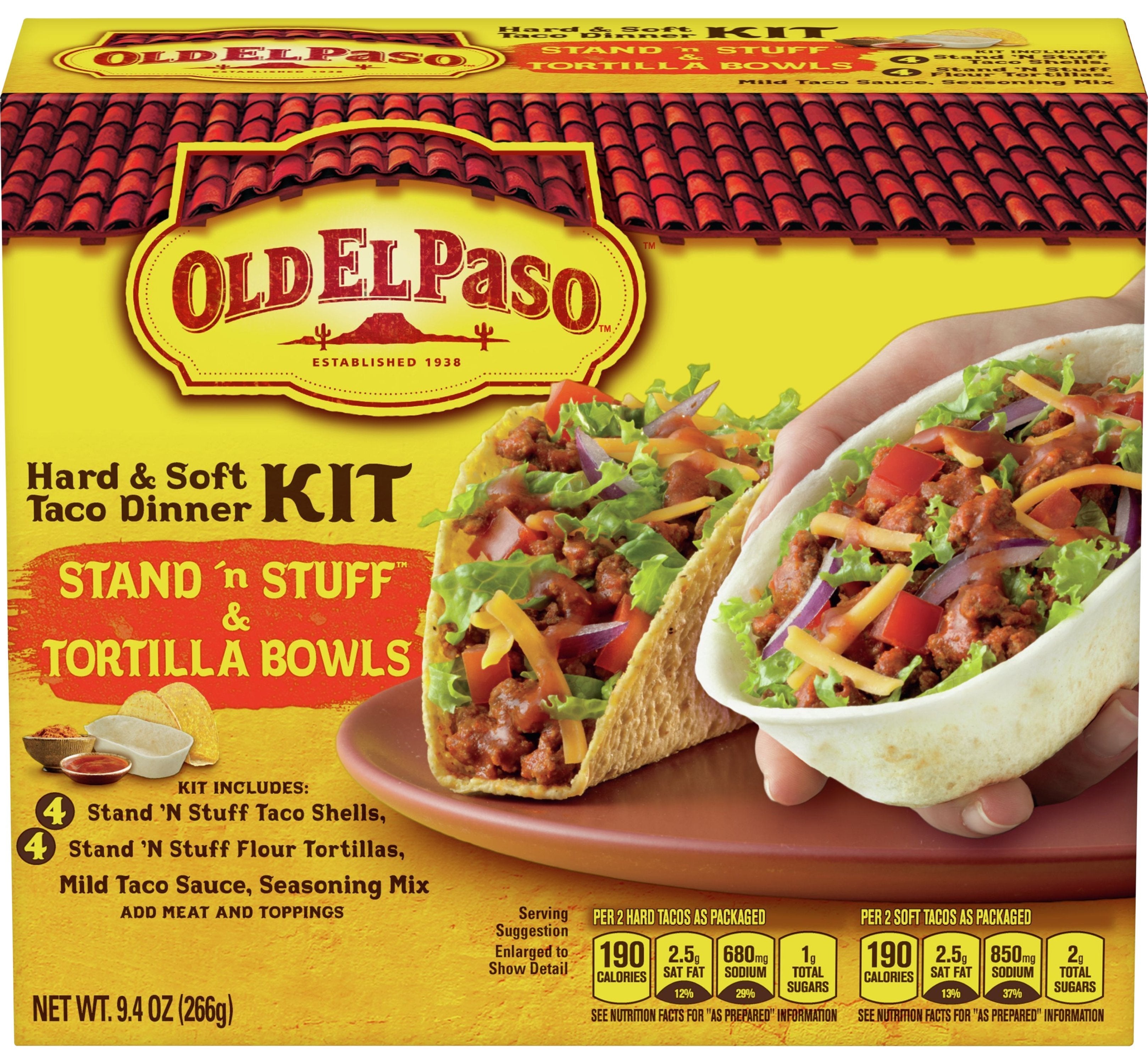 Old El Paso Stand 'N Stuff Hard/Soft Taco Shell Dinner - 9.4 OZ 8