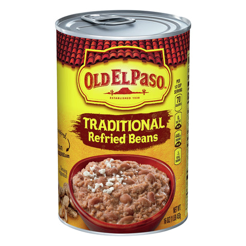 Old El Paso Beans Refried - 16 OZ 12 Pack