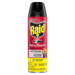 Raid Bug Killer Ant & Roach Lemon Scent - 17.5 OZ 12 Pack