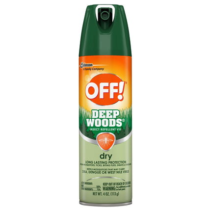 Off! Bug Repellant Deep Woods Aerosol Dry - 4 OZ 12 Pack