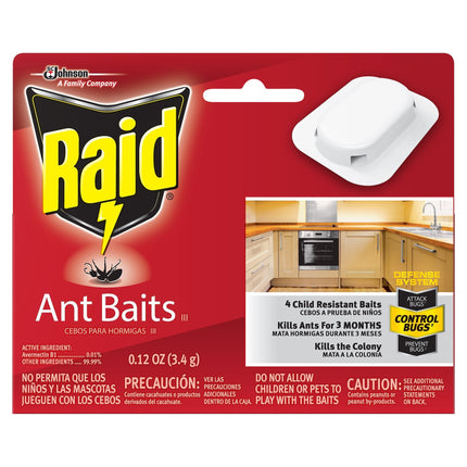Raid Ant Bait Red Box - 4 CT 12 Pack