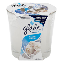 Glade Candle Clean Linen - 3.4 OZ 6 Pack