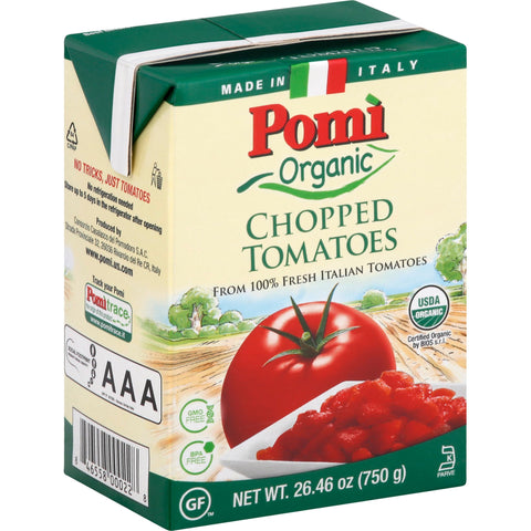 Pomi Organic Chopped Tomatoes - 26.46 OZ 12 Pack