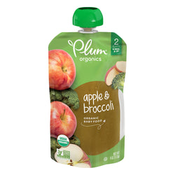 Plum Organics Stage 2 Apple & Broccoli Baby Food - 4 OZ 6 Pack