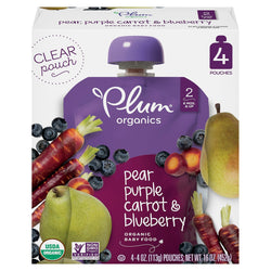 Plum Organics Stage 2 Blueberry, Pear & Purple Carrot - 16 OZ 6 Pack