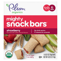 Plum Organics Mighty 4 Tots Strawberry & Spinach Essential Nutrition Bars - 4.02 OZ 8 Pack