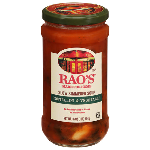 Rao's Tortellini & Vegetable Slow Simmered Soup - 16.0 OZ 6 Pack