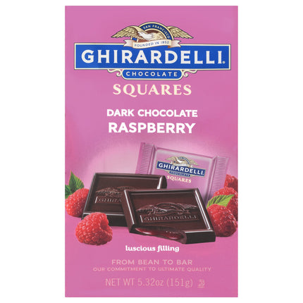 Ghirardelli Dark Chocolate & Raspberry Squares - 5.32 OZ 6 Pack
