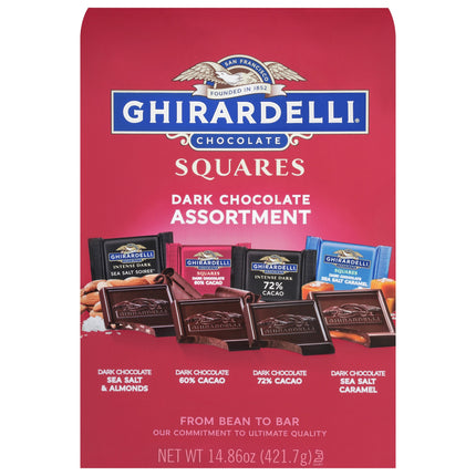 Ghirardelli Dark Chocolate & Sea Salt Caramel Squares - 14.86 OZ 6 Pack