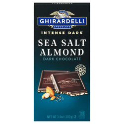 Ghirardelli Intense Dark Sea Salt Soiree With Almonds Bar - 3.5 OZ 12 Pack