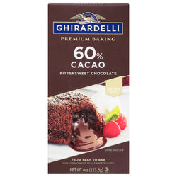 Ghirardelli Bittersweet 60% Cocoa Baking Bar - 4 OZ 12 Pack