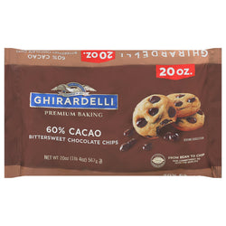Ghirardelli Bittersweet 60% Cocoa Baking Chips - 20 OZ 10 Pack