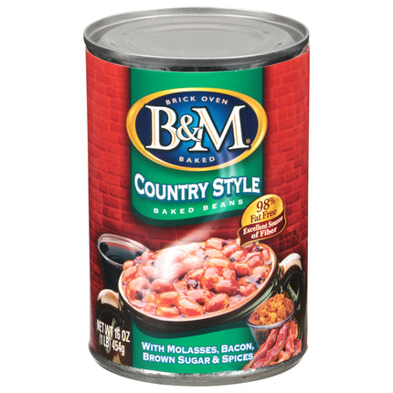B&M Beans Baked Country Style - 16 OZ 12 Pack