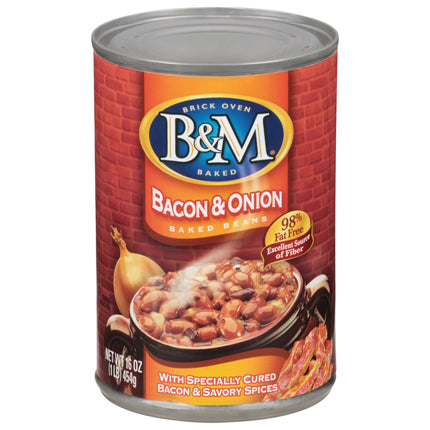 B&M Beans Baked Bacon & Onion - 16 OZ 12 Pack