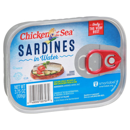 Chicken Of The Sea Sardines In Water - 3.75 OZ 18 Pack