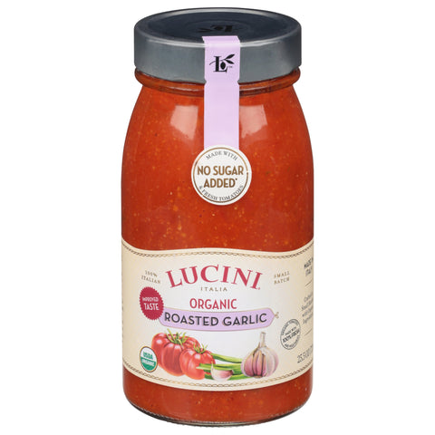 Lucini Organic Roasted Garlic Marinara Sauce - 25.5 OZ 6 Pack