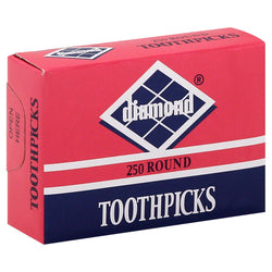 Diamond Toothpicks Round - 250 CT 48 Pack