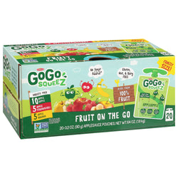 Gogo Squeez Fruit On The Go Applesauce Variety Family Pack - 64 OZ 2 Pack