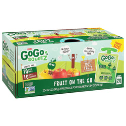Gogo Squeez Fruit On The Go Applesauce Apple & Cinnamon Variety Pack - 64 OZ 2 Pack