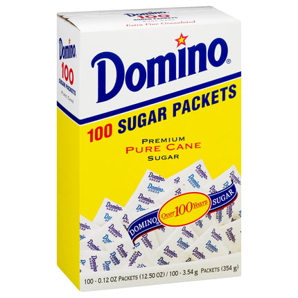 Domino Sugar Packets 100 Count - 12.5 OZ 12 Pack