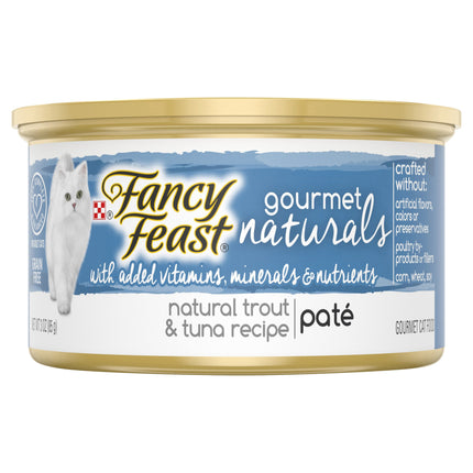 Fancy Feast Gourmet Naturals Trout And Tuna Pate - 3 OZ 12 Pack