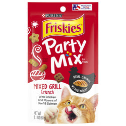 Friskies Party Mix Cat Treats Mixed Grill Crunch - 2.1 OZ 10 Pack