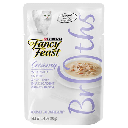 Fancy Feast Creamy Broths With Wild Salmon & Whitefish - 1.4 OZ 16 Pack