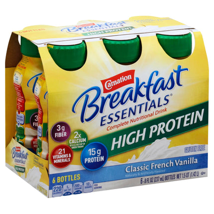 Carnation Ready To Drink Breakfast Hi-Pro Vanilla - 48 FZ 4 Pack