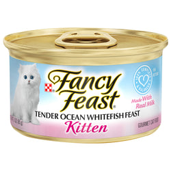 Fancy Feast Kitten Tender Ocean Whitefish Feast - 3 OZ 24 Pack