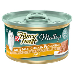 Fancy Feast Medleys White Meat Chicken Florentine With Cheese & Garden Greens - 3 OZ 24 Pack