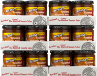 Riba Foods Arriba! Medium Fire Roasted Mexican Chipotle Salsa Shipper - 16 OZ 36 Pack