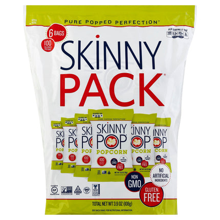 Skinny Pop Gluten Free Skinny Pack 100 Calorie Bags - 3.9 OZ 10 Pack