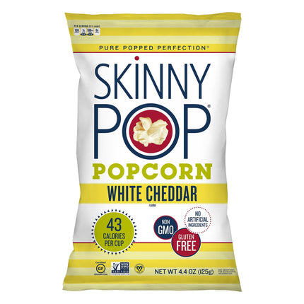 Skinny Pop Gluten Free White Cheddar Popcorn - 4.4 OZ 12 Pack