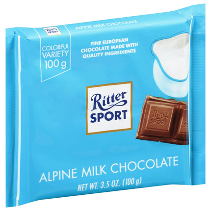 Ritter Sport Alpine Milk Chocolate Bar - 3.5 OZ 12 Pack