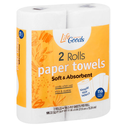 Life Goods Paper Towels - 232 CT 12 Pack