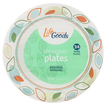 Life Goods Designer Plates 10 1/4" - 24 CT 12 Pack