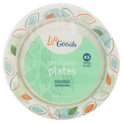 Life Goods Designer Plates 8 3/4" - 45 CT 12 Pack