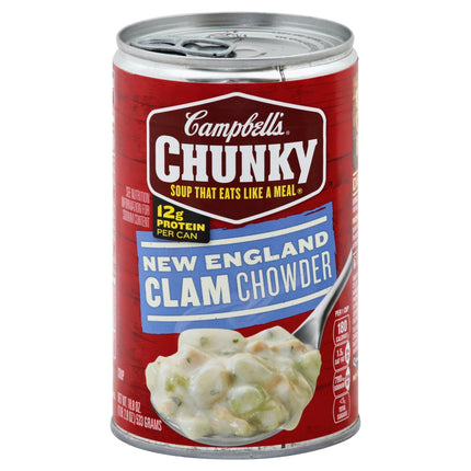 Campbell's Chunky Soup New England Clam Chowder - 18.8 OZ 12 Pack