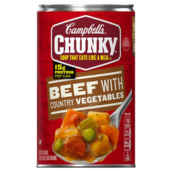 Campbell's Chunky Soup Beef With Country Vegetables - 18.8 OZ 12 Pack