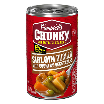 Campbell's Chunky Soup Sirloin Burger With Country Vegetables - 18.8 OZ 12 Pack