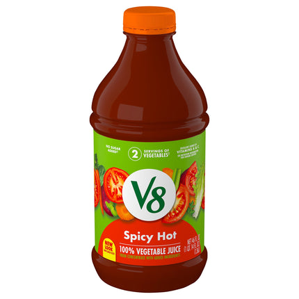 V8 100% Vegetable Juice Hot & Spicy - 46 FZ 6 Pack