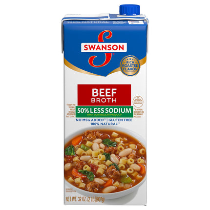 Swanson Low Sodium Beef Broth - 32 OZ 12 Pack
