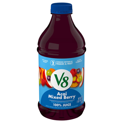 V8 100% Juice Fusion Acai Mixed Berry - 46 FZ 6 Pack