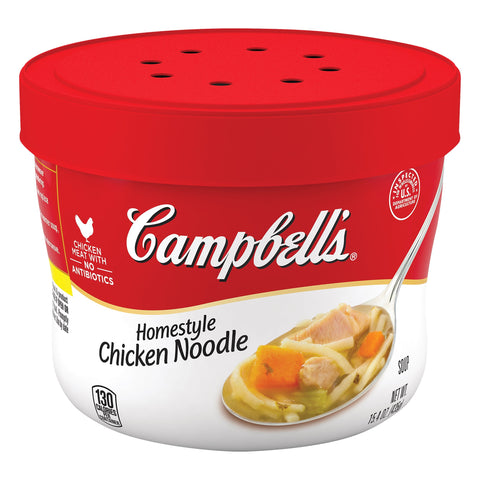 Campbell's Red & White Bowl Soup Homestyle Chicken Noodle - 15.4 OZ 8 Pack