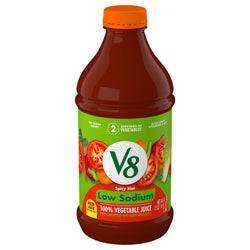 V8 100% Vegetable Juice Spicy Low Sodium - 46 FZ 6 Pack