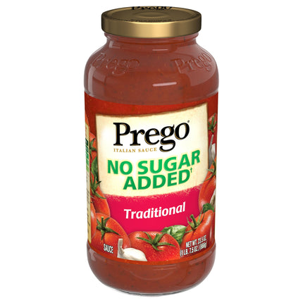 Prego No Sugar Added Traditional Sauce - 23.5 OZ 6 Pack